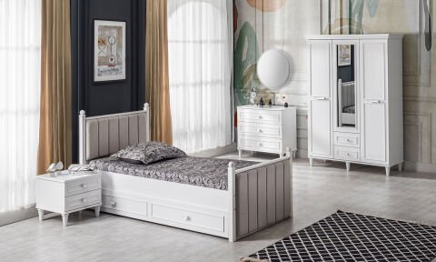 Lotus Genç Odası Aynalı Şifonyer
