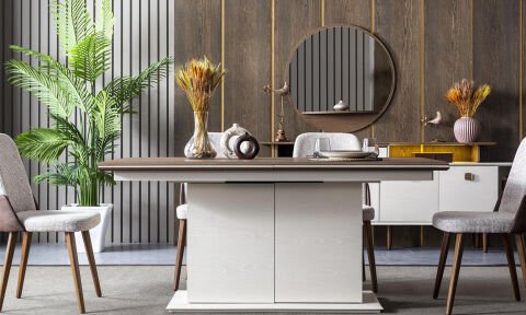 Orjin Yemek Masası ve 4 Sandalye 1 Bench