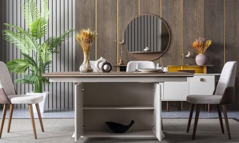 Orjin Yemek Masası ve 4 Sandalye 1 Bench