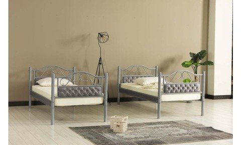 Meris Tek Kişilik Metal Ferforje Ranza 90*190 cm