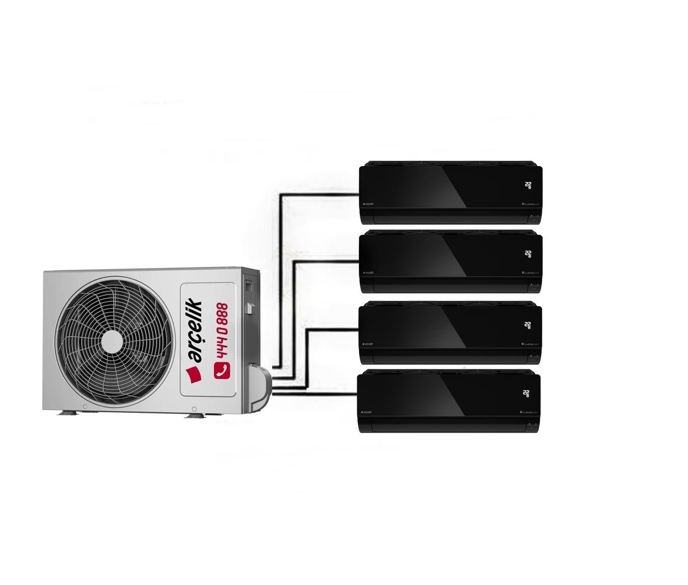 Arçelik Mirror Multi Duvar Tipi 4+1 İnverter 9+9+9+12 24000Btu Klima