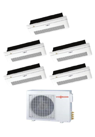 Viessmann Vitoclima Multi Tek Yön Kaset 1+5 Sistem (O5F3120M2) 9+9+9+9+9 Btu İç 12,0 kw Dış Ünite