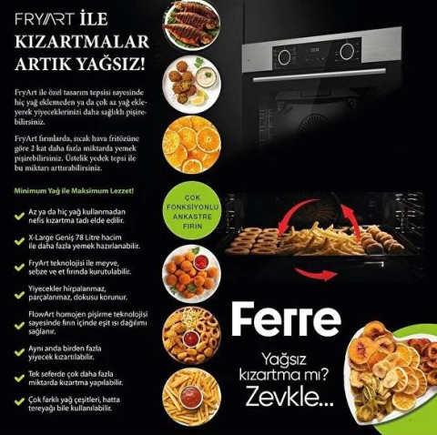 Ferre Fryart Cs Serisi Beyaz Cam Ankastre Set d064 + Cs206 + Xe63cb