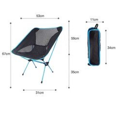 FUNKY CHAIRS Ultralight 900 gr Alüminyum Katlanır Kamp Sandalyesi - Mavi