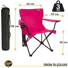FUNKY CHAIRS V2 Fuşya Lüks Kamp Sandalyesi