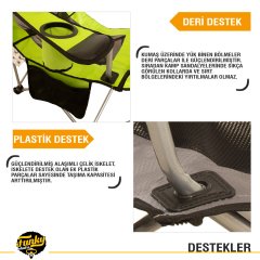 FUNKY CHAIRS Lazy 3 Plus Yatabilen Kamp Sandalyesi Yeşil