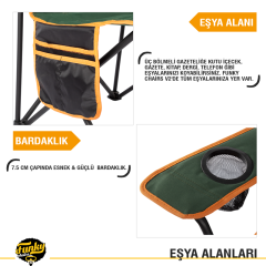 FUNKY CHAIRS V2 Petrol Yeşili Lüks Kamp Sandalyesi