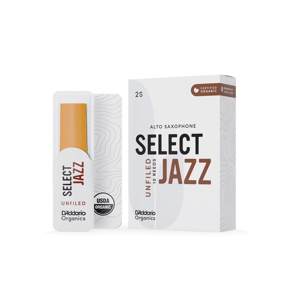 D'Addario Woodwinds Organic Select Jazz Unfiled Alto Saksafon Kamışı No:2 Soft