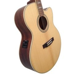 CORT CJ1F NS E.AKUSTİK GİTAR JUMBO CUTAWAY, NATURAL SATİN, FISHMAN EQ