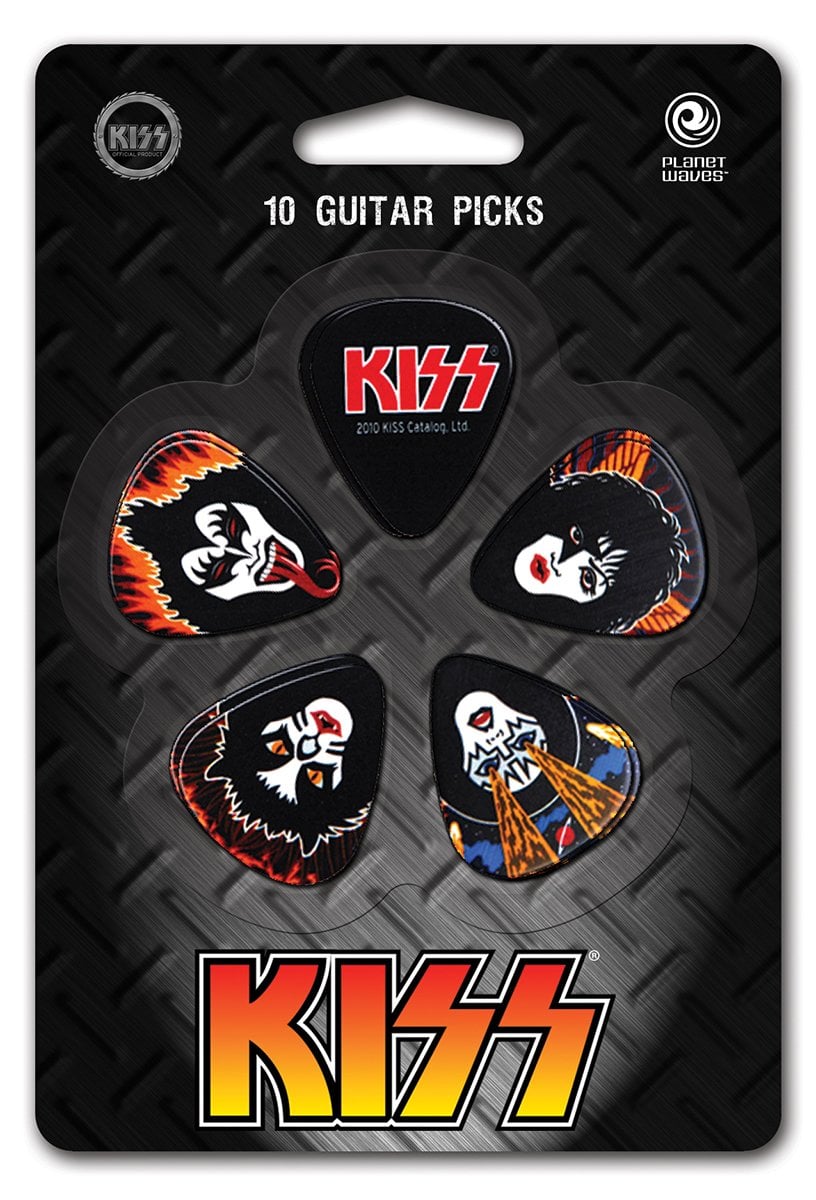 Planetwaves Pena- KISS Guitar Picks - Rock and Roll Over - Light - 10 Pack:  1CBK2-10K2