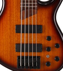 CORT B5TAB BAS GİTAR 5 TELLİ, TABACCO BURST, Bartolini MK1-5/F & MK1-5/R PICKUPS, Bartolini MK-1 EQ