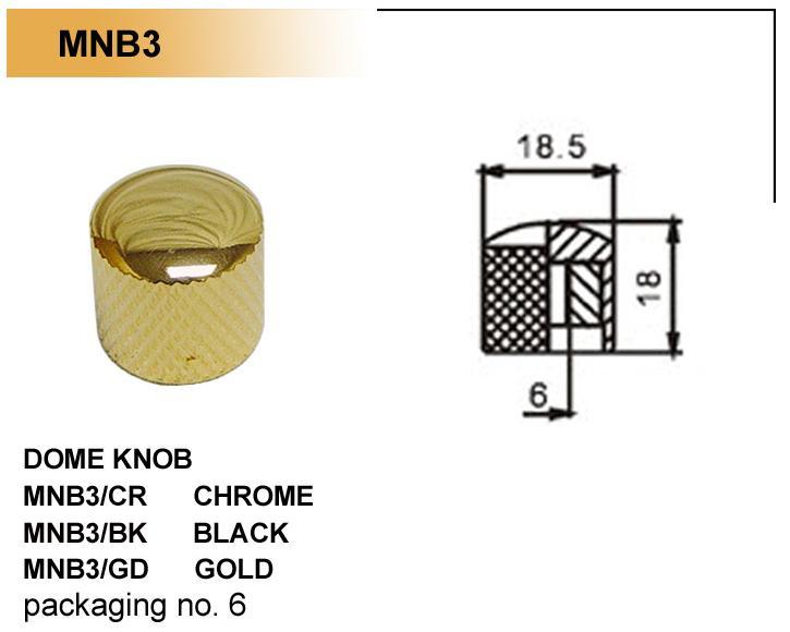 VALENCIA GİTAR POT. DÜĞME BAŞLIĞI (KUBBELİ) METAL, GOLD, (18.5X18)