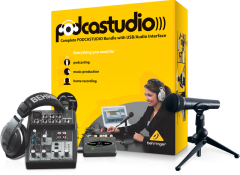 Behringer Podcastudio Usb Stüdyo Kiti (Mikrofon+Ses Kartı+Kulaklık+Mixer)