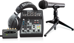 Behringer Podcastudio Usb Stüdyo Kiti (Mikrofon+Ses Kartı+Kulaklık+Mixer)