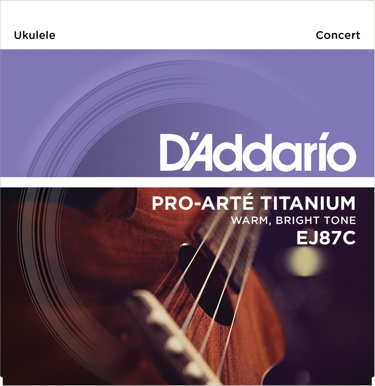 DADDARIO EJ87C UKULELE TEL SETİ, CONCERT, TITANIUM, WARM BRIGHT TONE