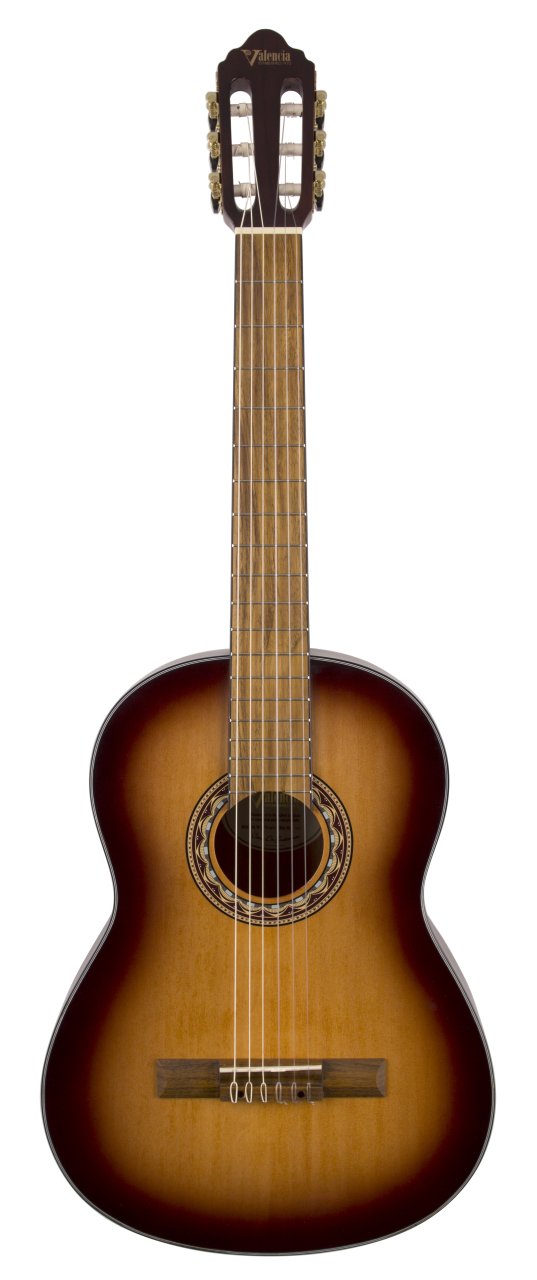 Valencia VC304ASB 4/4 Antik Sunburst Mat Klasik Gitar