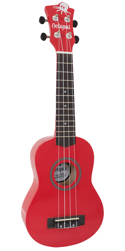 Octopus UK200-RD Kırmızı Soprano Ukulele + Kılıf Hediyeli