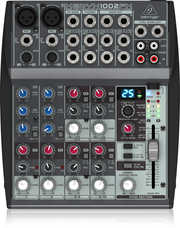 Behringer Xenyx 1002FX 10 Kanallı Deck Mikseri