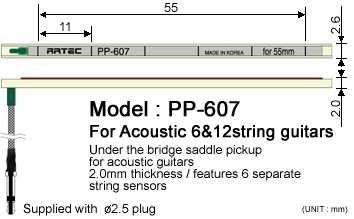 Artec PP607 Akustik Gitar Eşikaltı Mannyetik