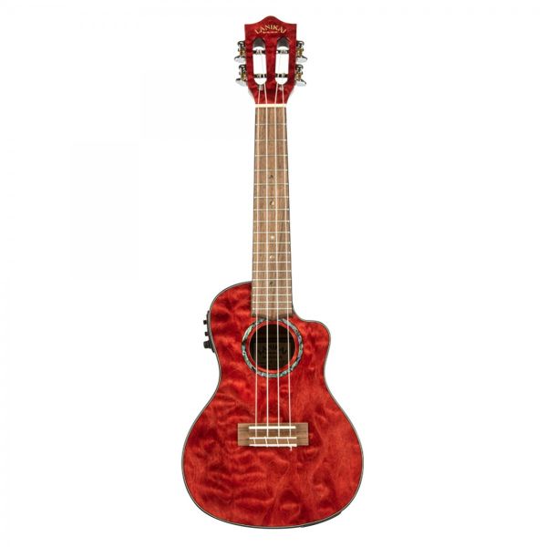 Lanikai QM-RDCEC Quilted Maple Concert Elektro Ukulele