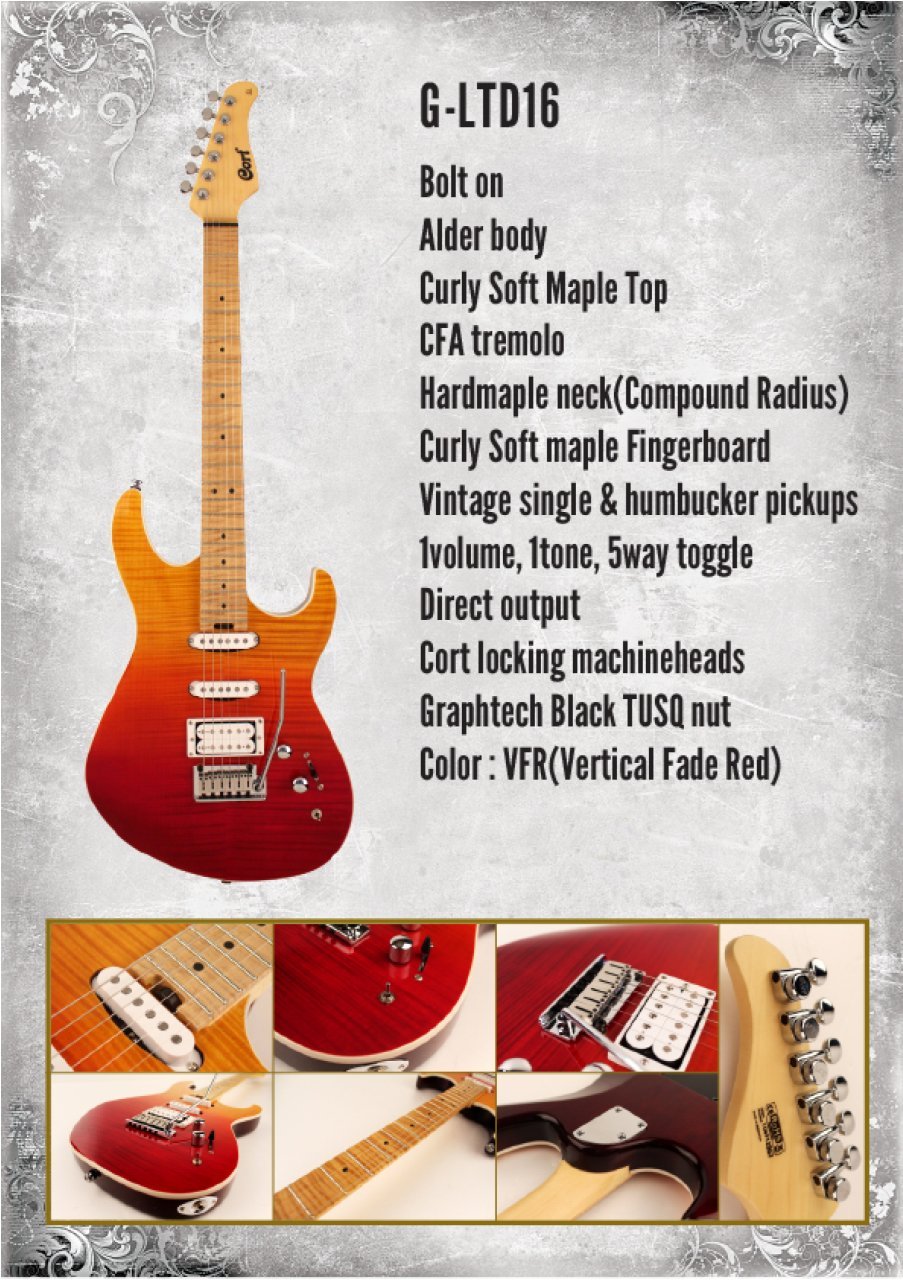 CORT G-LTD16 ELEKTRO GİTAR, (JSS) JAVA DA GÜN BATIMI-JAVA SUN SET, Vintage style & Humbucker (S-S-H)