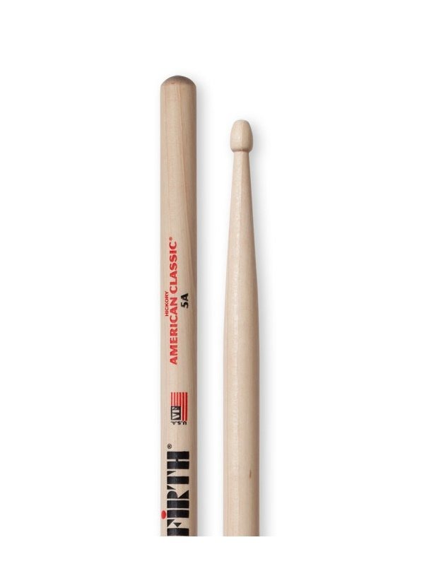 VICFIRTH V5A BAGET (ÇİFT) 5A WOOD, HICKORY, 0.565''x16'', MEDIUM TAPER, TIP: WOOD (AĞAÇ)/TEAR DROP, SURFACE: MEDIUM/LACQUER