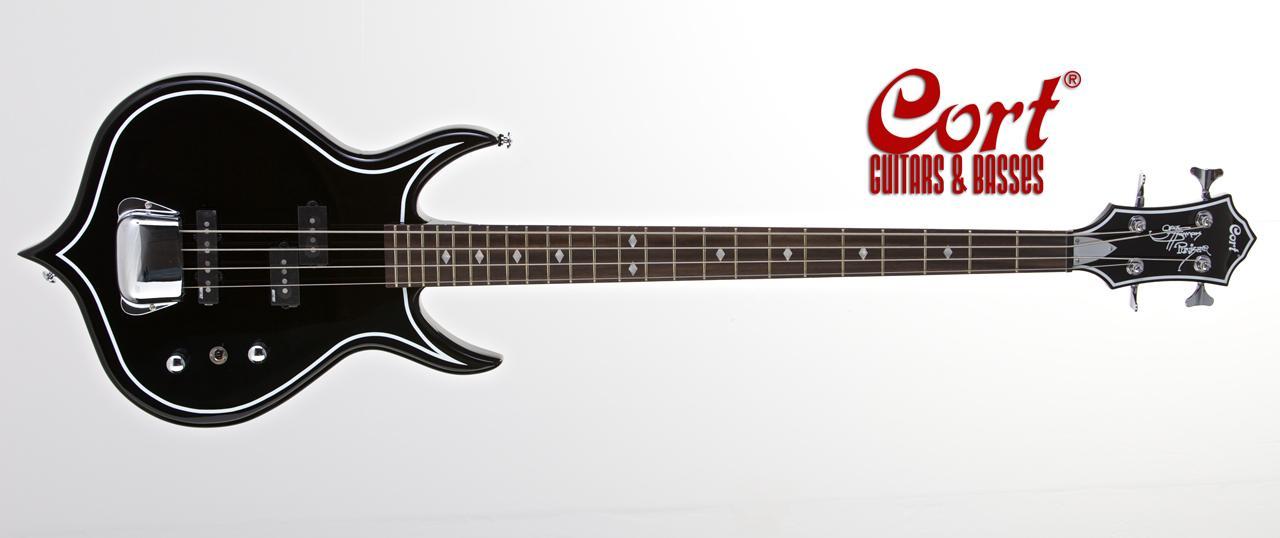 CORT GS-PUNISHER-2BK BAS GİTAR, GIGBAG, SİYAH, Mighty Mite MMPB-4 & MMJB-R Silver Logo