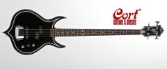 CORT GS-PUNISHER-2BK BAS GİTAR, GIGBAG, SİYAH, Mighty Mite MMPB-4 & MMJB-R Silver Logo