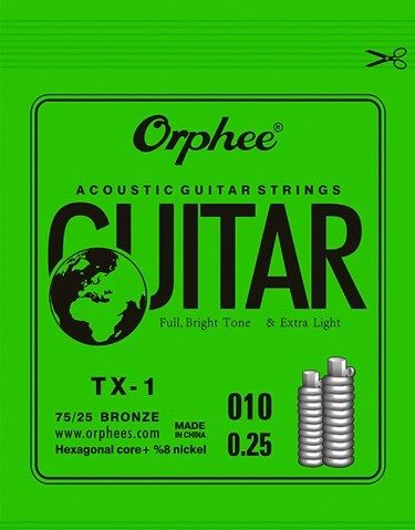 Orphee TX-1-010 Akustik Gitar 0.10 İnce Mi Teli