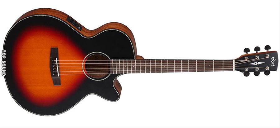 CORT SFX-E3 ELEKTRO AKUSTİK GİTAR, 3 TON SATİN SUNBURST, LADİN KAPAK, ARKA&YANLAR MAUN, Cort CE304T w/ Ceramic Pickup