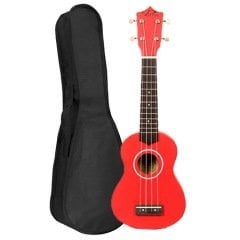 Puka PK10 Kırmızı Soprano Ukulele Pena+Kılıf Hediyeli