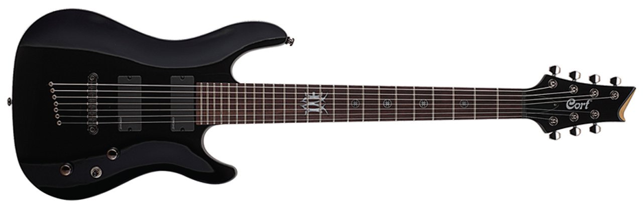 CORT EVLK57BBK ELEKTRO GİTAR, SİYAH SATİN, EMG HZ7 Pickups ( H-H)