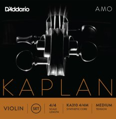 DADDARIO KEMAN TEL SETİ, KAPLAN AMO, 4/4 SCALE, MEDIUM TENSION, SYNTETHIC CORE