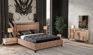 Gold Mdf Retro Yatak Dahil Yatak Odası Takımı Ss