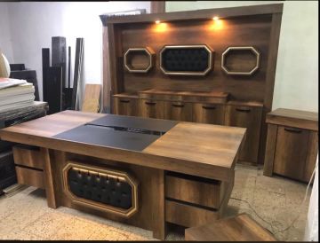 Efe Vip Üniteli Ofis Makam Yönetici Masa Takımı