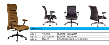 Arma Metal Yönetici Makam Koltuğu