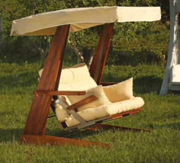 Luna İreko-Teak Ahşap Salıncak (Mindersiz) Swing