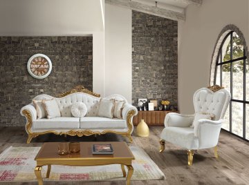Gold Klasik Koltuk Takımı 3+3+1+1 Orta Sehpa Hediyeli Ds