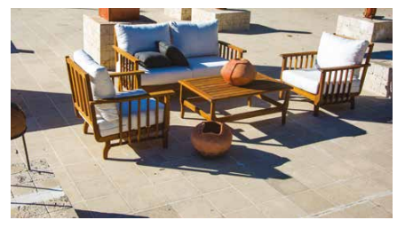 Rimini İroko Teak Sofa Garden Bahçe Balkon Takımı 2-1-1