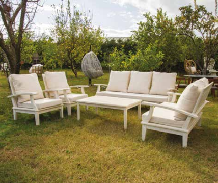 New Trend Antik İroko Teak Sofa Garden Bahçe Balkon Koltuk Takımı 2-1-1