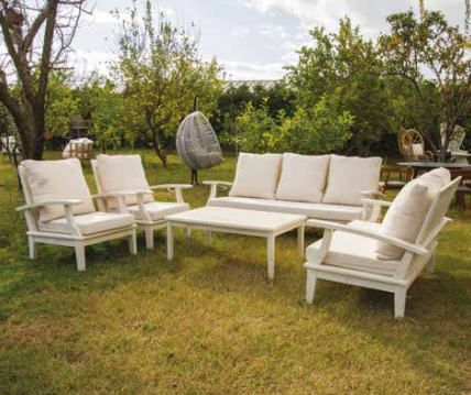 New Trend Antik Meşe Sofa Garden Bahçe Balkon Koltuk Takımı 2-1-1