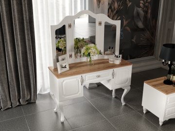 Safir Mdf Country Yatak Odası Takımı Karyola ve Bazalı Ss