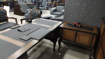 MG İtalyan Lükens Makam Yönetici Doğal Ahşap Ofis Masa Takımı