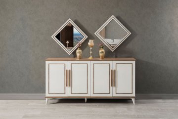 VZ Zümrüt Yemek Odası Takımı Tv Ünitesi Dahil