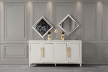 VZ Gold Yemek Odası Takımı Tv Ünitesi Dahil