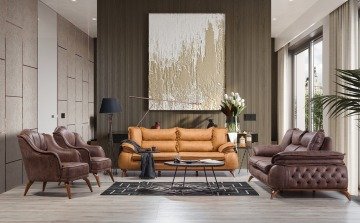 Elit Konforlu Sofa Koltuk Takımı Kademeli Açılabilir Sr