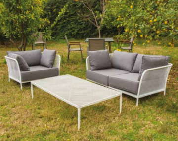 Luna Alüminyum Sofa Garden Bahçe Balkon Takımı 2-1-1