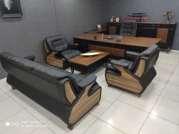 Baron Vip Doğal Ahşap Ofis Masa Makam Takımı Mg