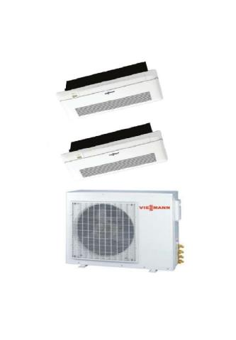 Viessmann Vitoclima Multi Tek Yön Kaset 1+2 Sistem (O4F3062M2) 9+12 Btu İç 6,8 kw Dış Ünite