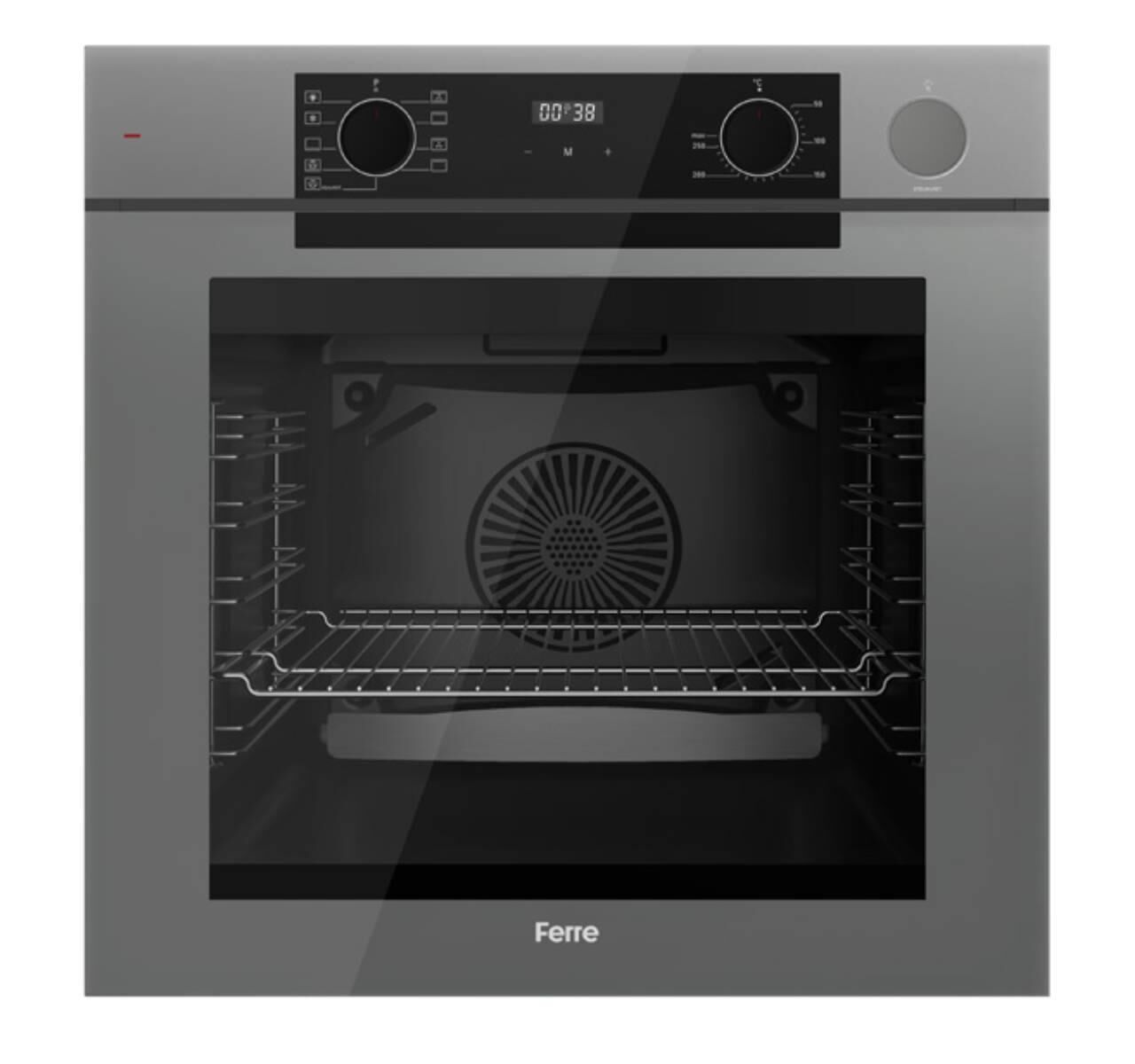 Ferre Artline Fryart & SteamArt Qep64Cpr Gri Cam Ankastre Fırın